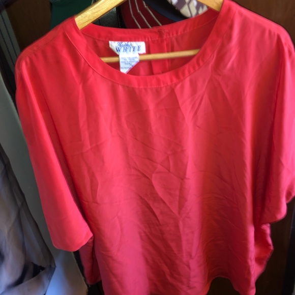 Kathy White Silky Shirt Like New 24W/44 - Picture 5 of 5